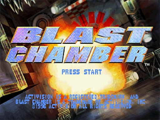 Blast Chamber title screen for Sega Saturn